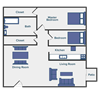 2 bedroom apartment floor plan